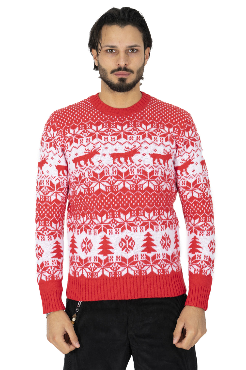 Maglione Natale Christmas Con Alberi Art. Mg104