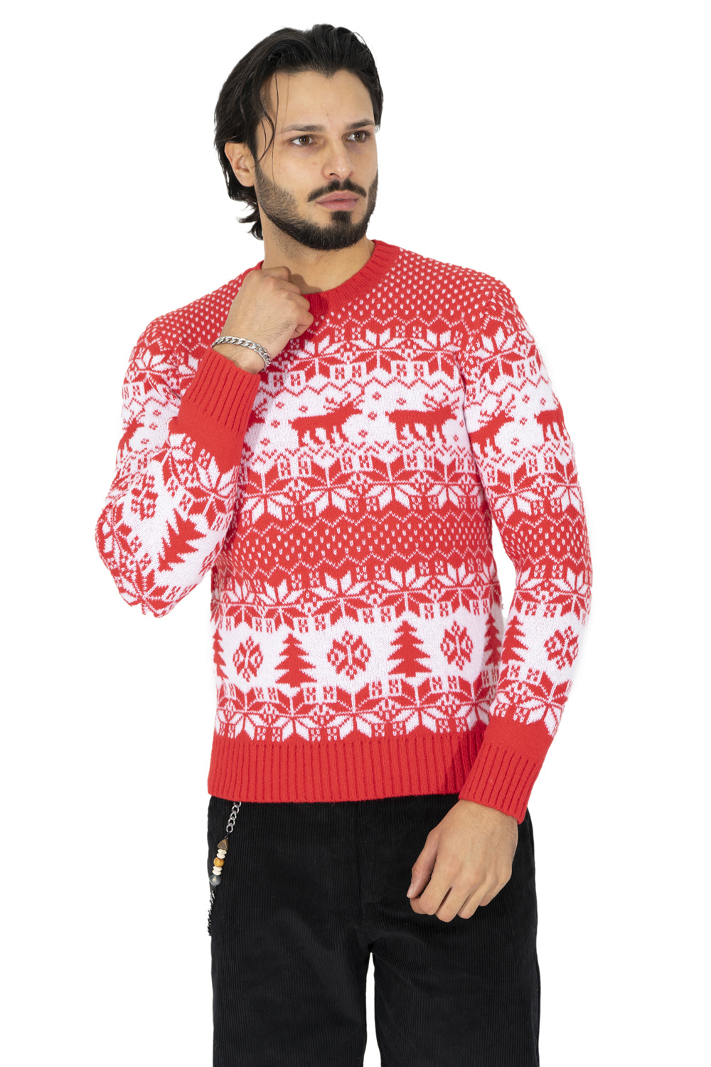 Maglione Natale Natale Con Alberi Art. Mg104