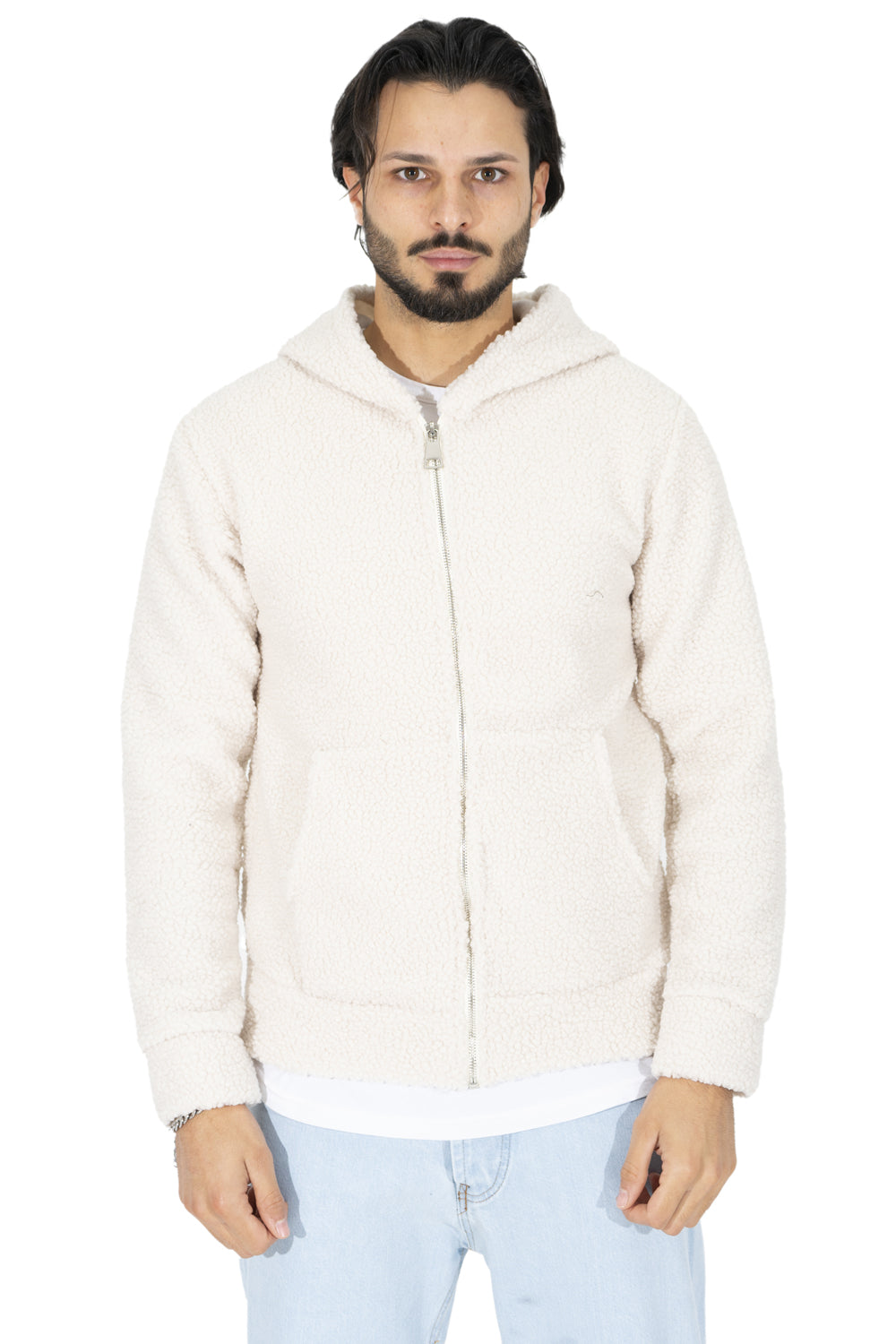 Felpa Teddy Eco-pelliccia Con Zip e Cappuccio Art. Fe141