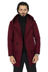 Cappotto Uomo Con Cappuccio Tinta Unita Art. Cp27