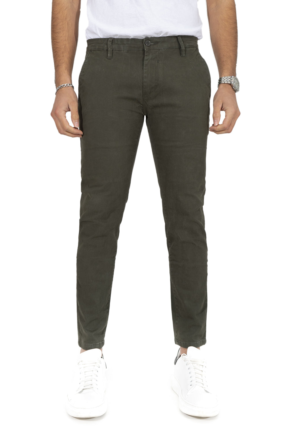 Pantaloni Uomo Chinos Slim Fit Capri Art. Pt156