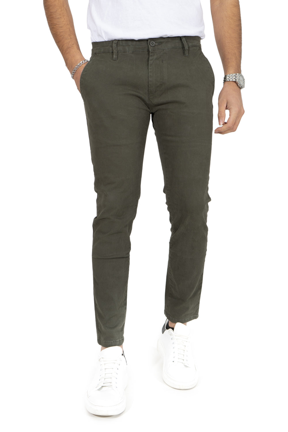 Pantaloni Uomo Chinos Slim Fit Capri Art. Pt156