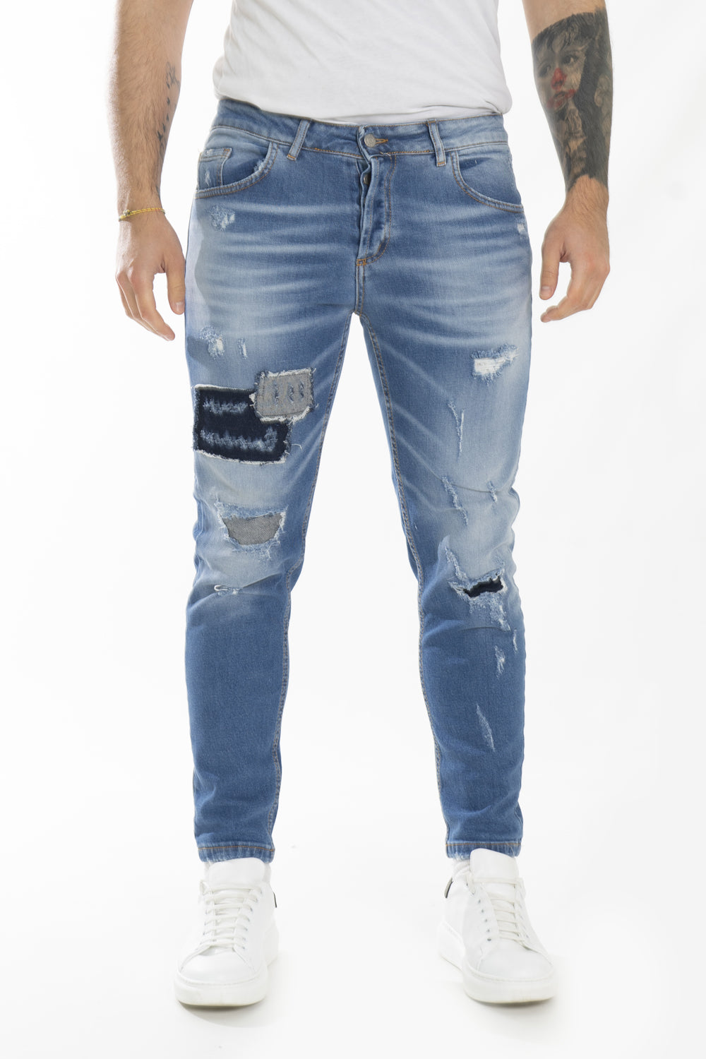 Jeans con Toppe per Uomo - Design Innovativo su Stefanellihomme