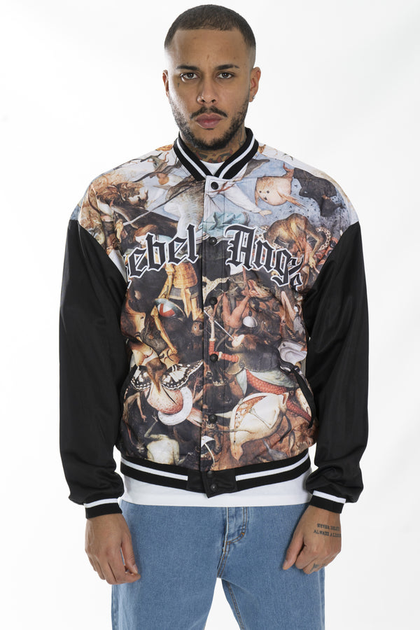 Felpa Uomo College ''Rebel Angels'' Con bottoni Art. Fe158