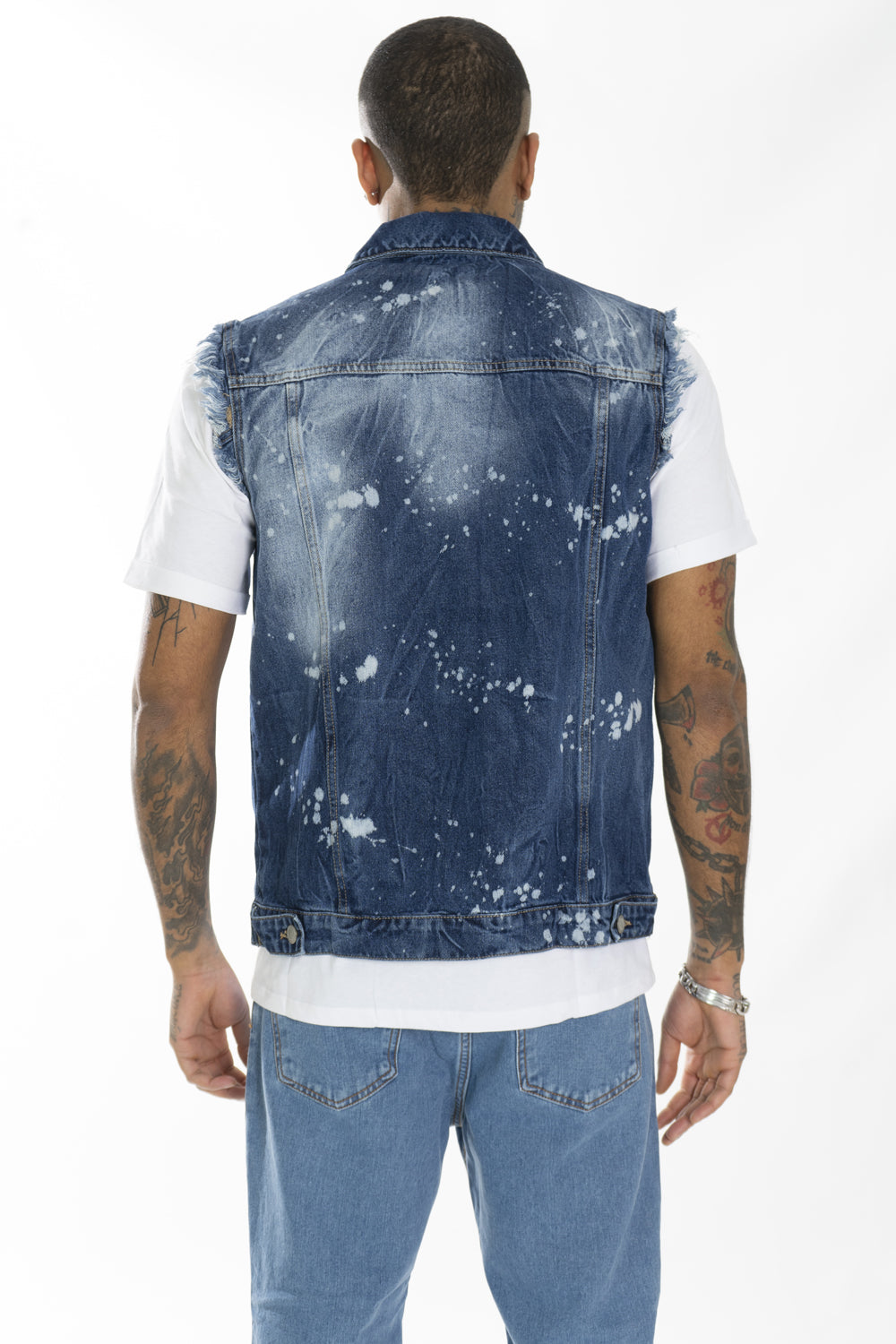 Giubbotto Giacca Jeans Denim Smanicato Art. Gb131