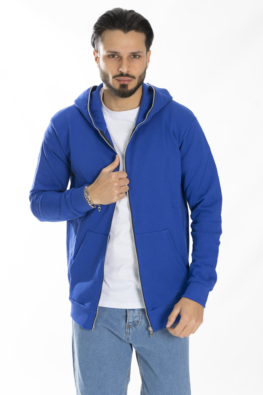 Felpa Uomo Con Zip Stampa Retro Art. Fe152