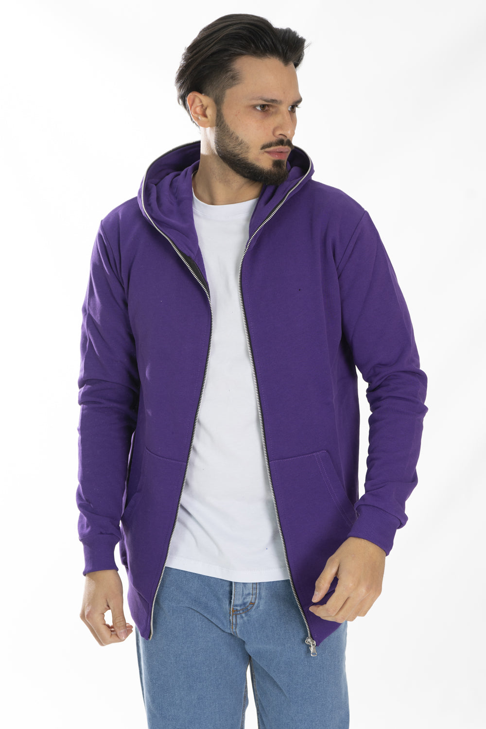 Felpa Uomo Con Zip Stampa Retro Art. Fe152