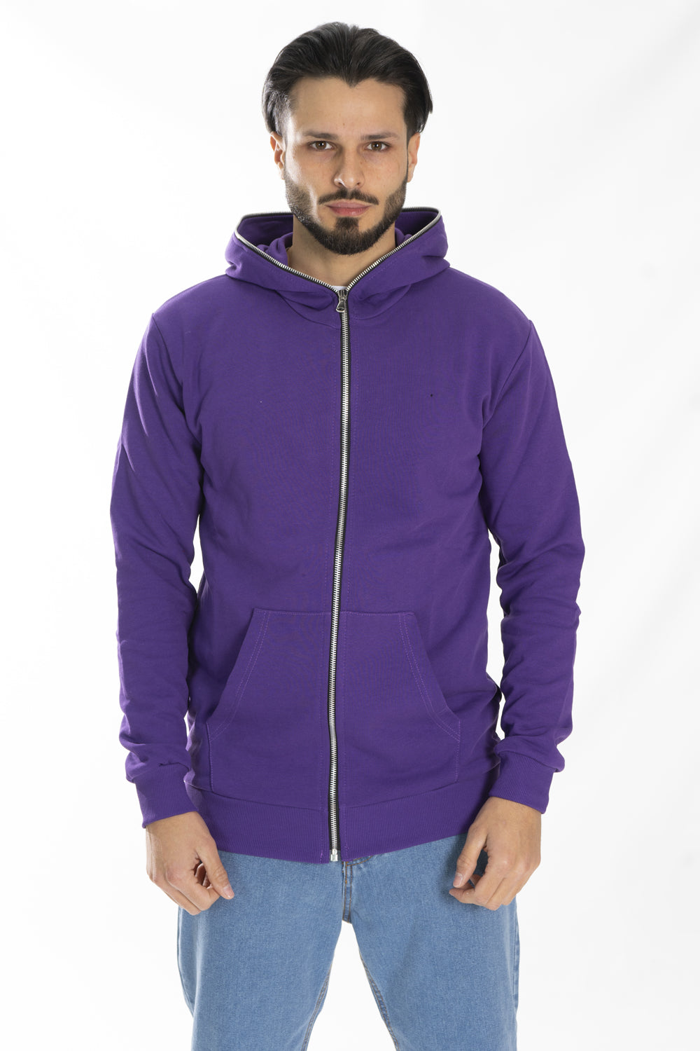 Felpa Uomo Con Zip Stampa Retro Art. Fe152