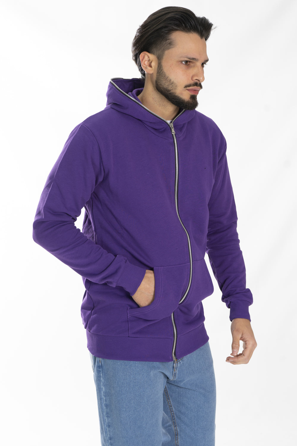 Felpa Uomo Con Zip Stampa Retro Art. Fe152