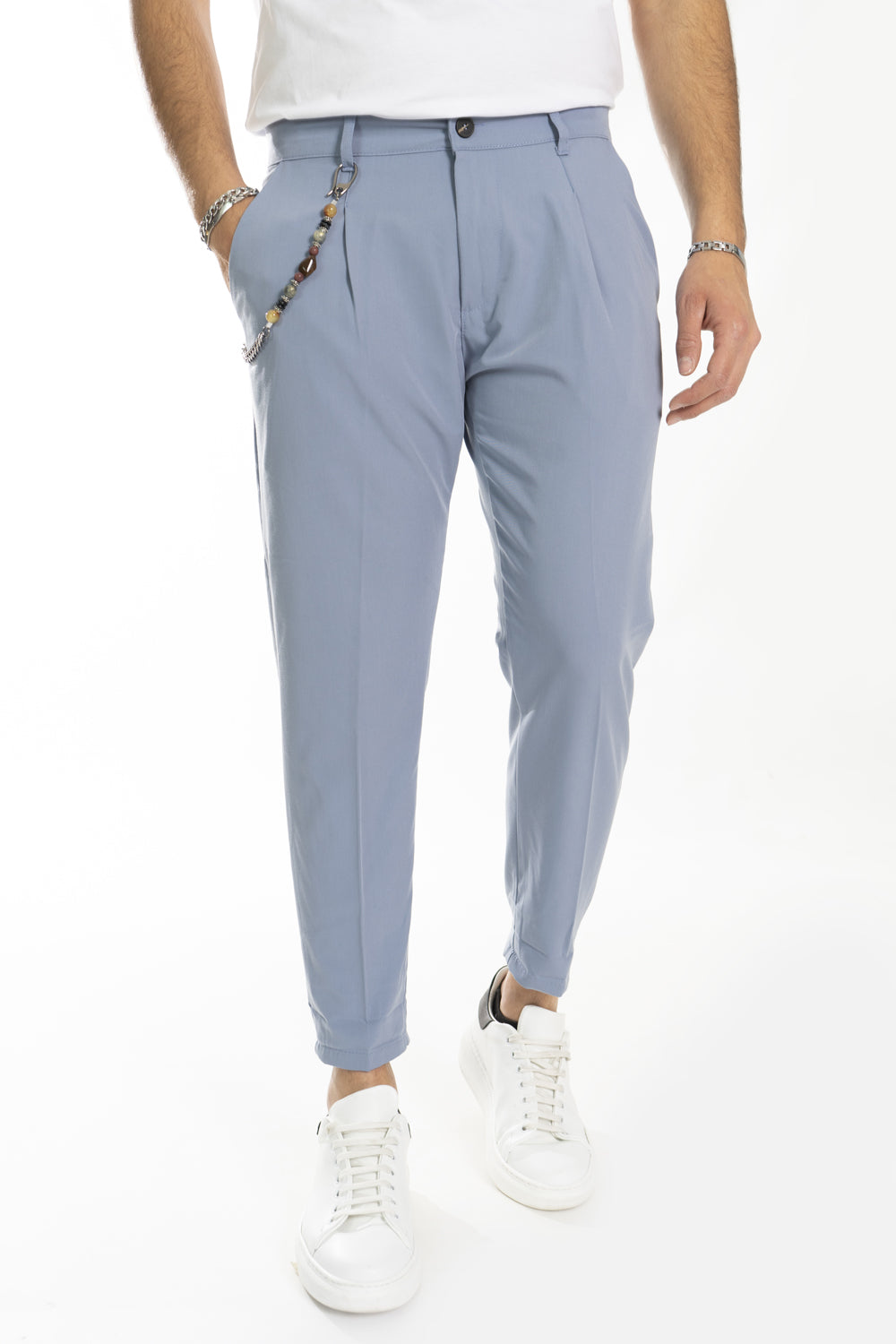 Pantalone Uomo Con Bottone Centrale e Accessorio Art. Pt167