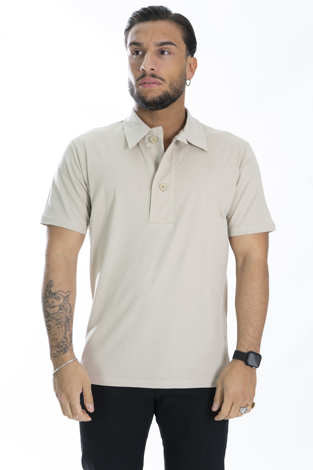 Polo Uomo Tinta Unita Loose Fit Art. Ts155