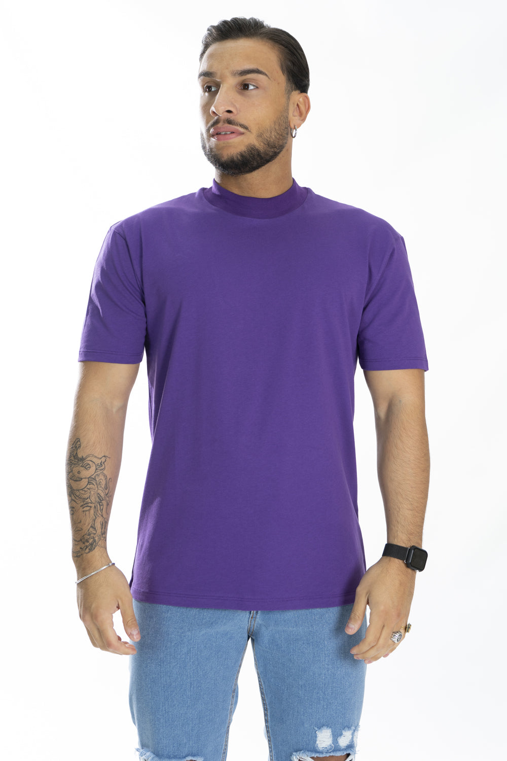 T-Shirt Mezzo Collo in Costina Tinta Unita Art. Ts157