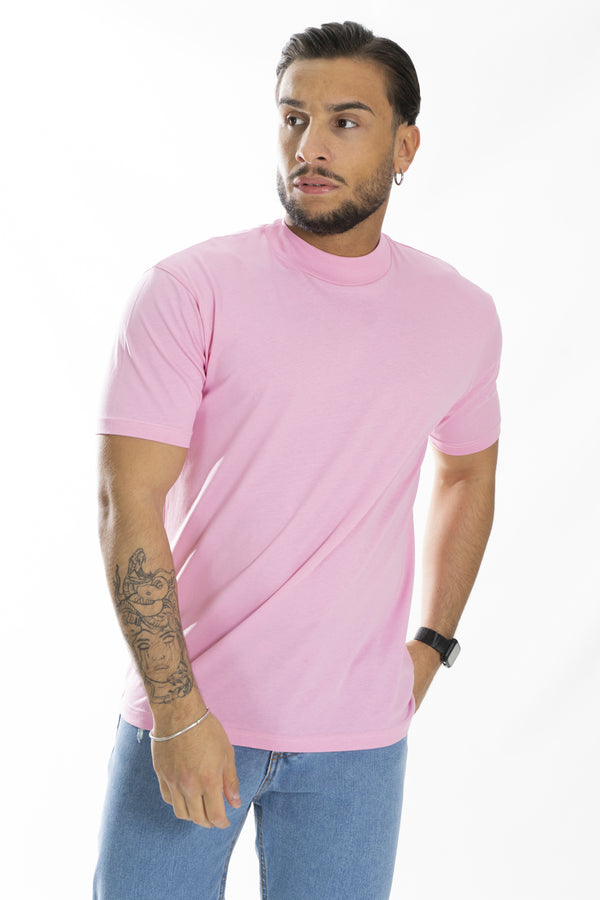 T-shirt demi-col côtelé couleur unie Art. Ts157