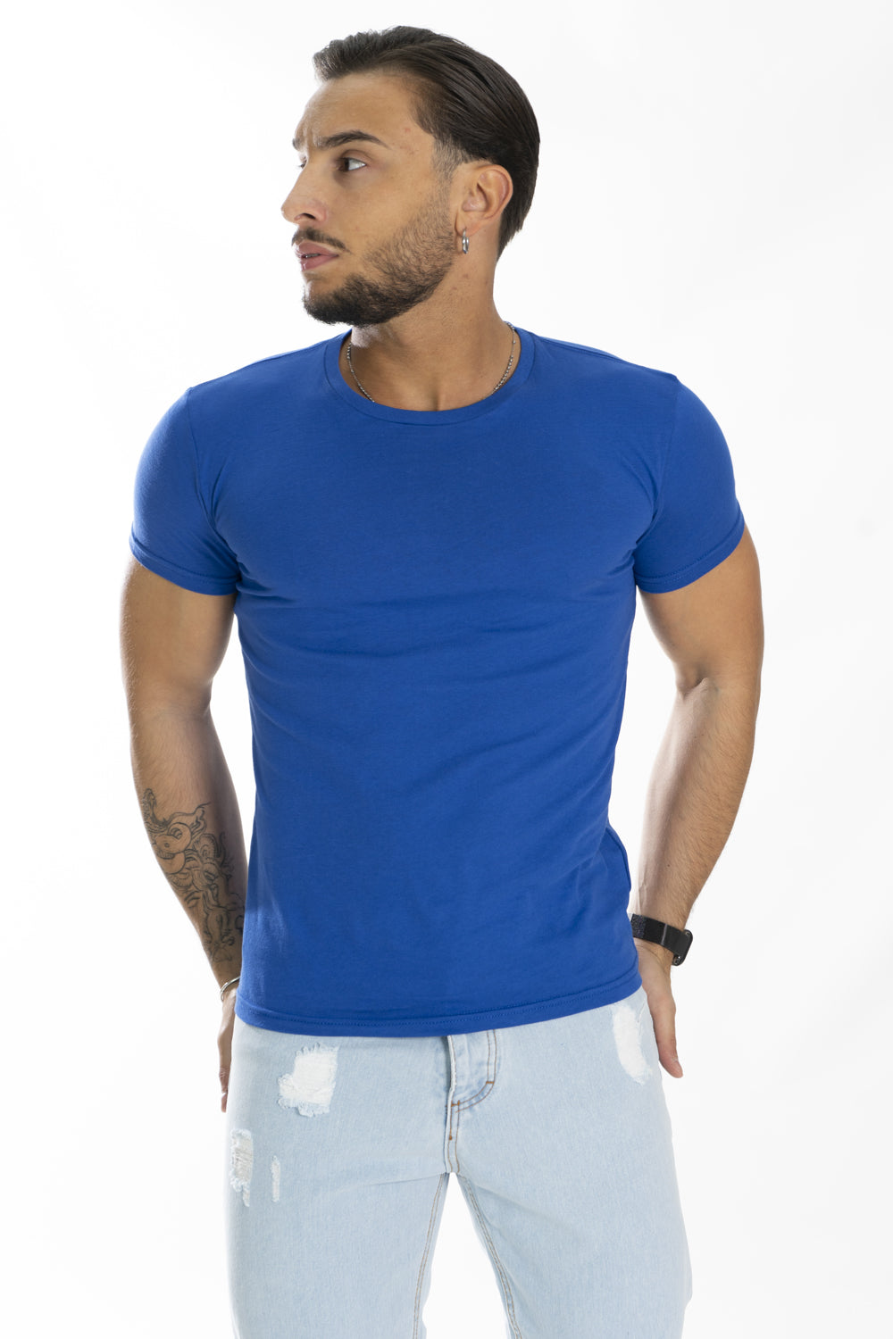 T-Shirt Uomo Slim Fit Basic Tinta Unita Art. Ts163