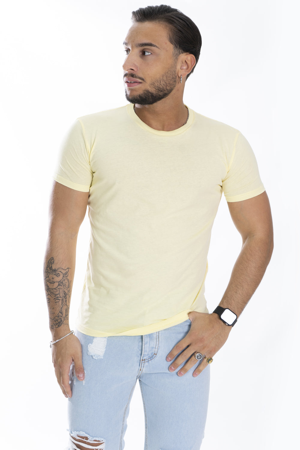 T-Shirt Uomo Slim Fit Basic Tinta Unita Art. Ts163