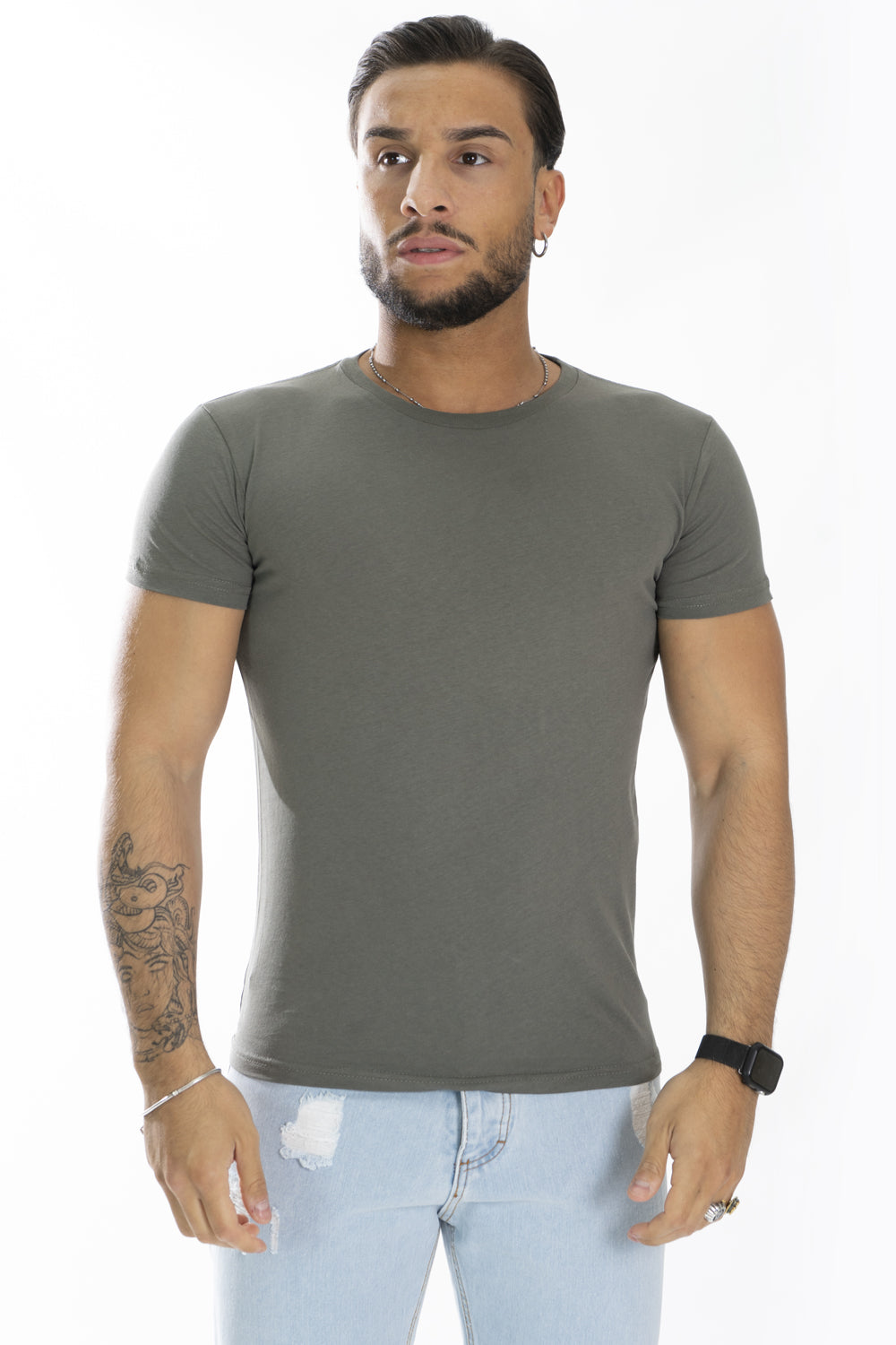 T-Shirt Uomo Slim Fit Basic Tinta Unita Art. Ts163