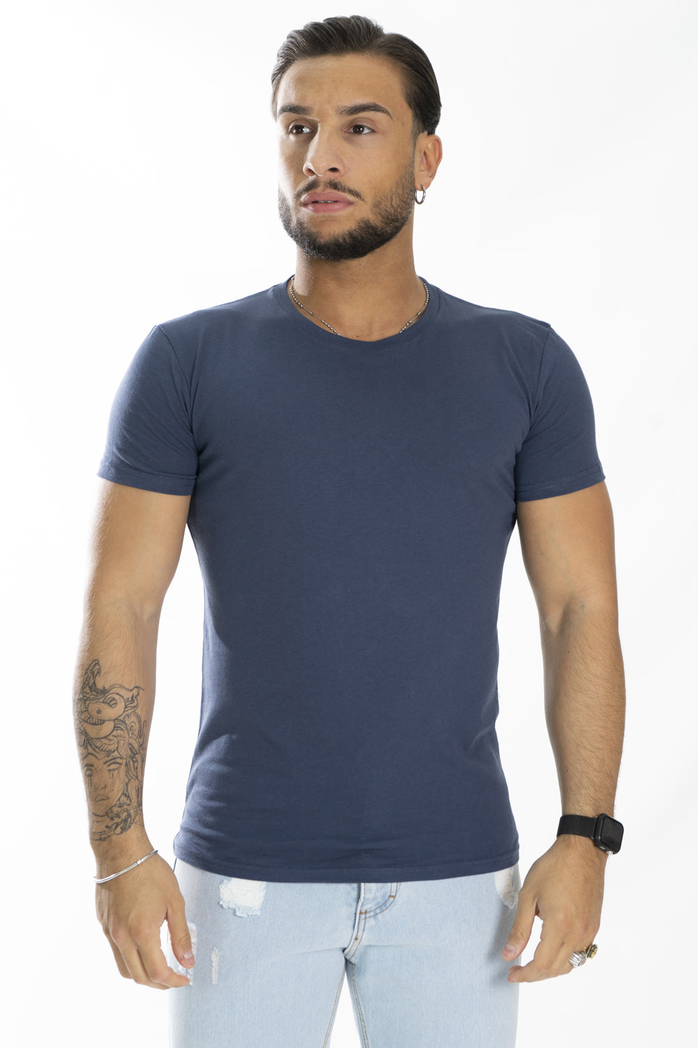 T-Shirt Uomo Slim Fit Basic Tinta Unita Art. Ts163