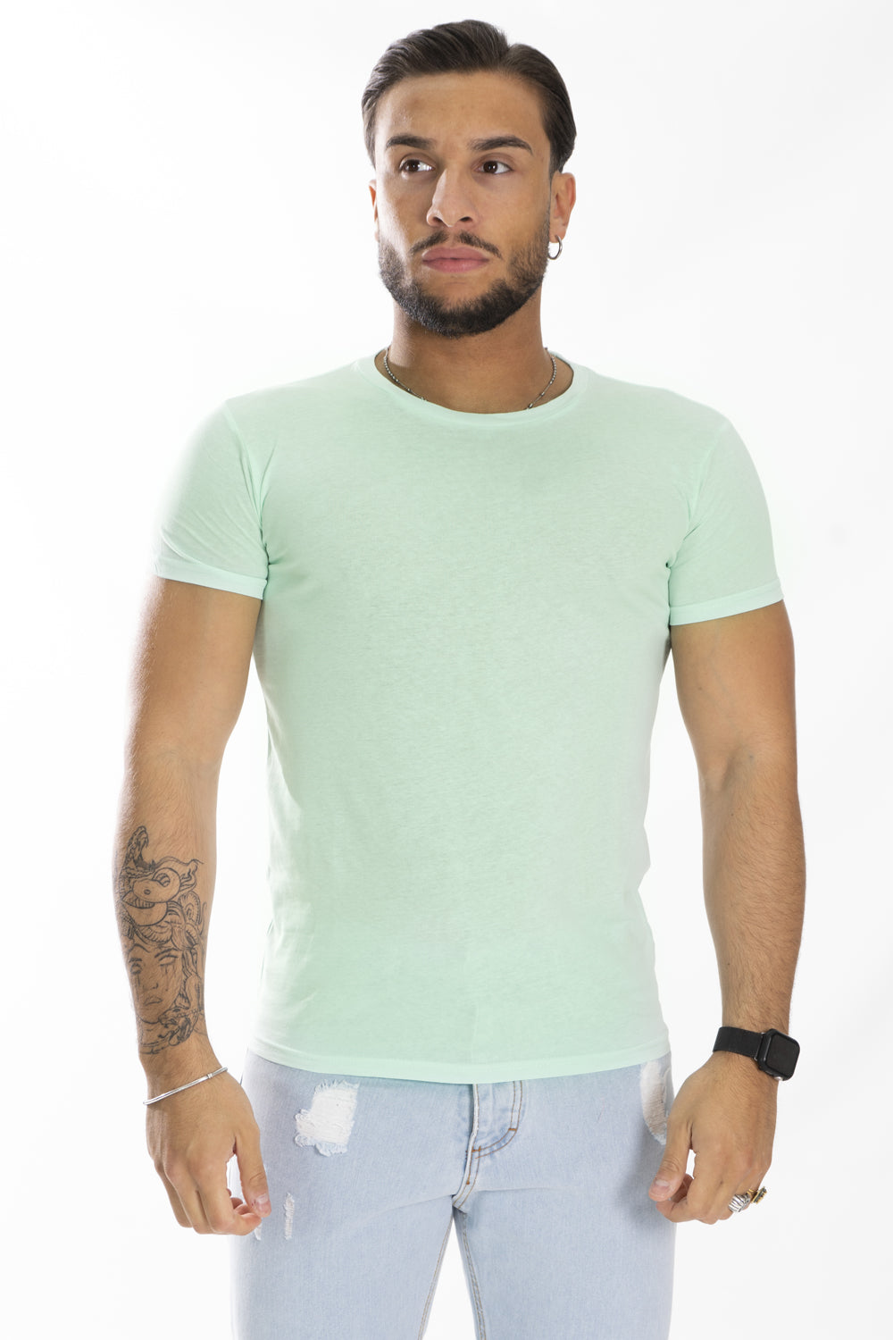 T-Shirt Uomo Slim Fit Basic Tinta Unita Art. Ts163