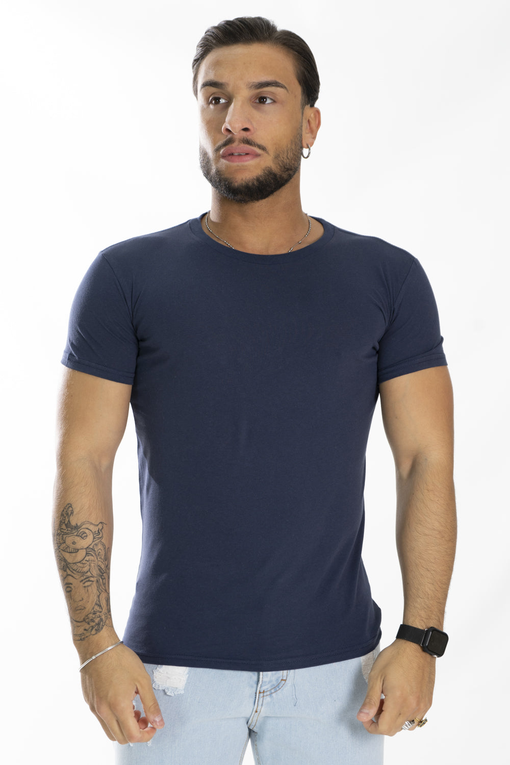 T-Shirt Uomo Slim Fit Basic Tinta Unita Art. Ts163