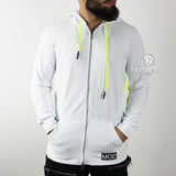 FELPA UOMO CON CAPPUCCIO ZIP RETRO CATARINFRAGENTE BIANCO ART. FE21