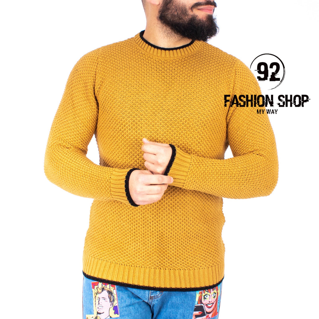 Maglione Uomo Pullover Girocollo Con Fantasia Art. Mg100 – 92