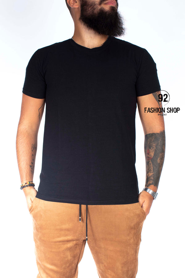 T-shirt basique pour homme, couleur unie, col rond, Art. Ts86