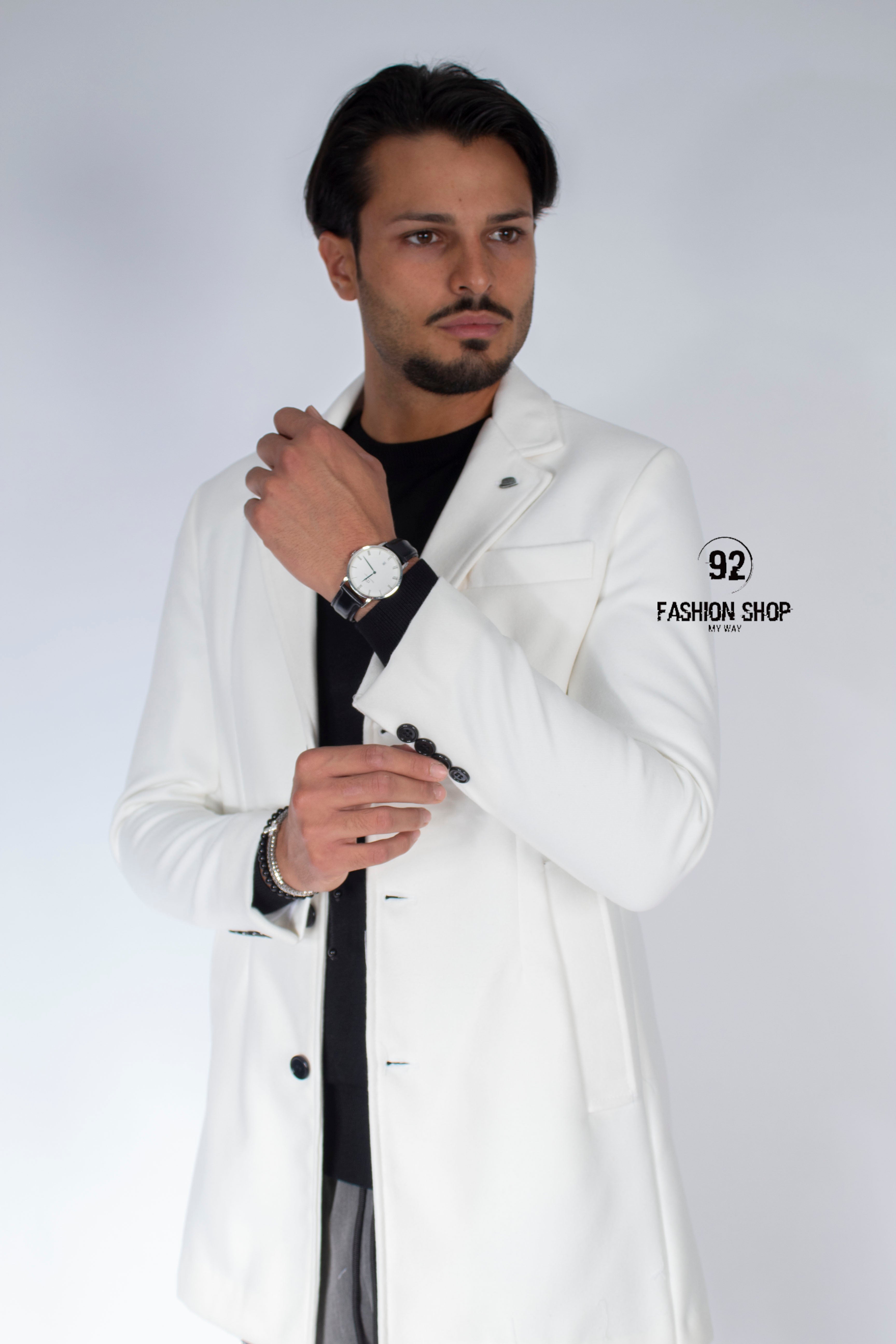 Cappotto Uomo Giacca Con Scollo A ''V'' e Spilla Art. Cp01