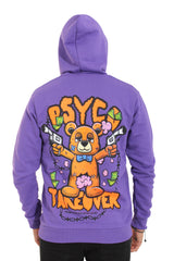 Felpa Game Over Stampa Orso Sul Retro Con Cappuccio Art. Fe95