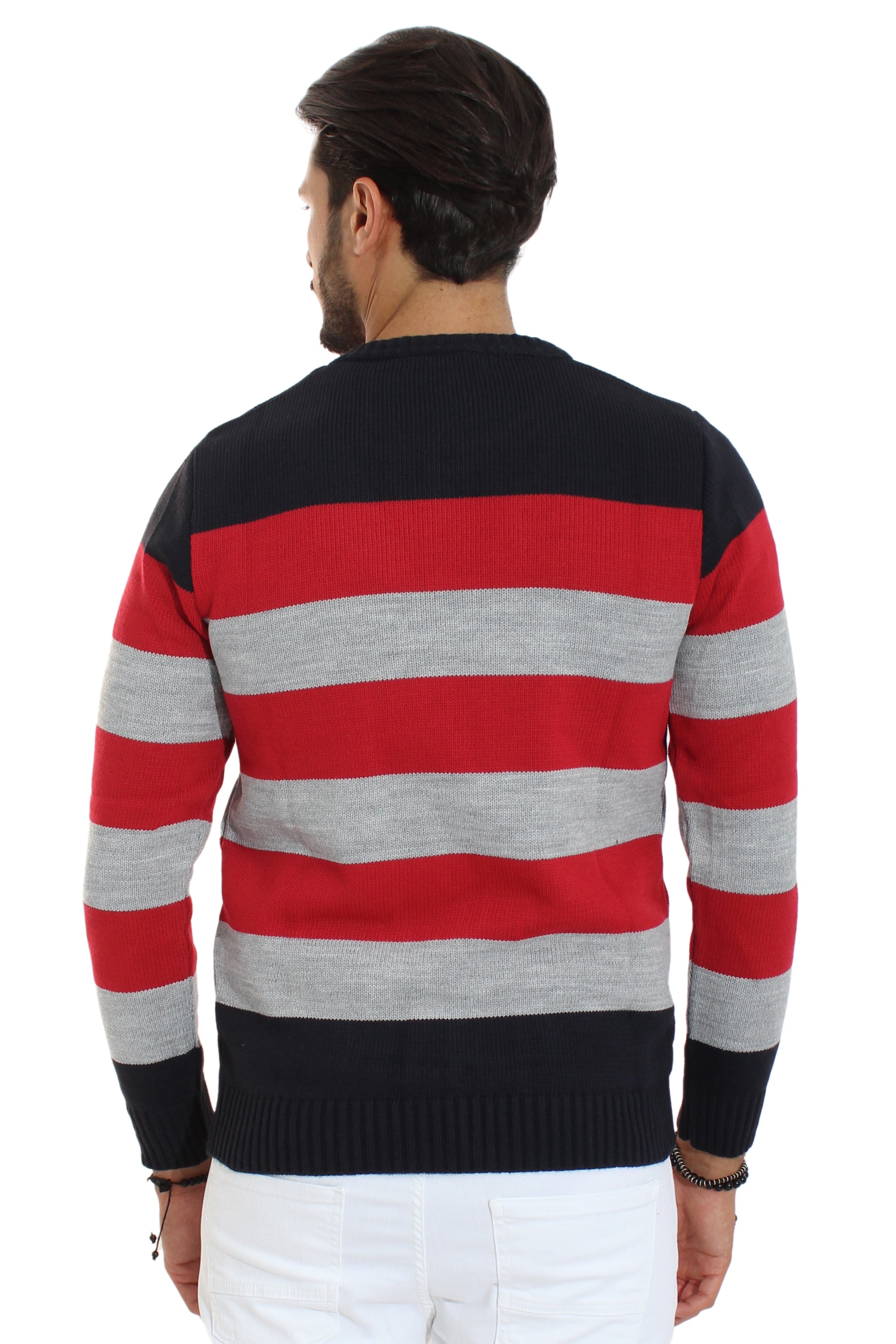 Maglione Uomo Pullover Akirò Fasce Colarate Art. Mg40