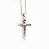 Collana Acciaio Con Croce e Teschio Art. Ac95