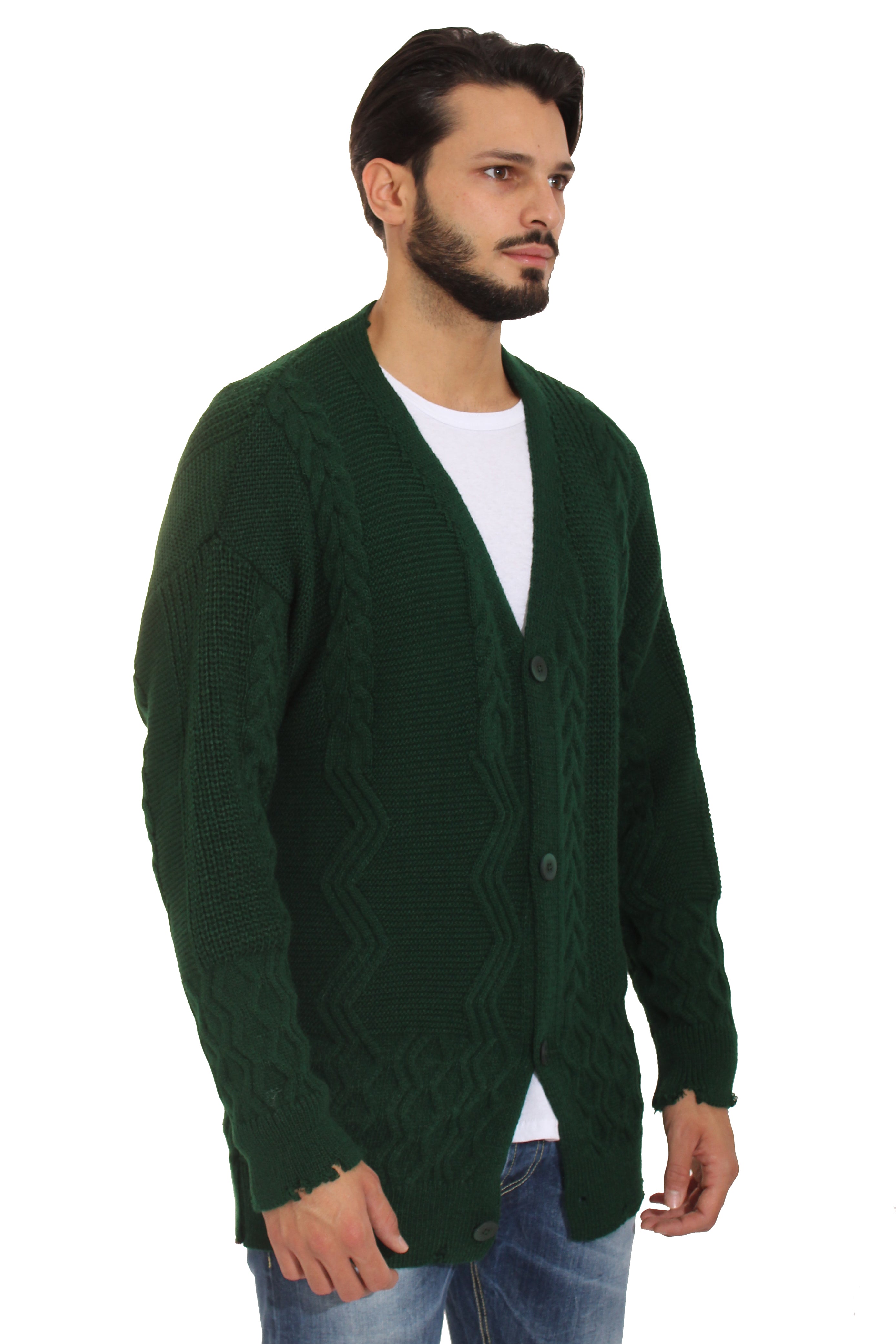 Maglione Cardigan Uomo Giacca a Maglia Over Size Art. Mg63