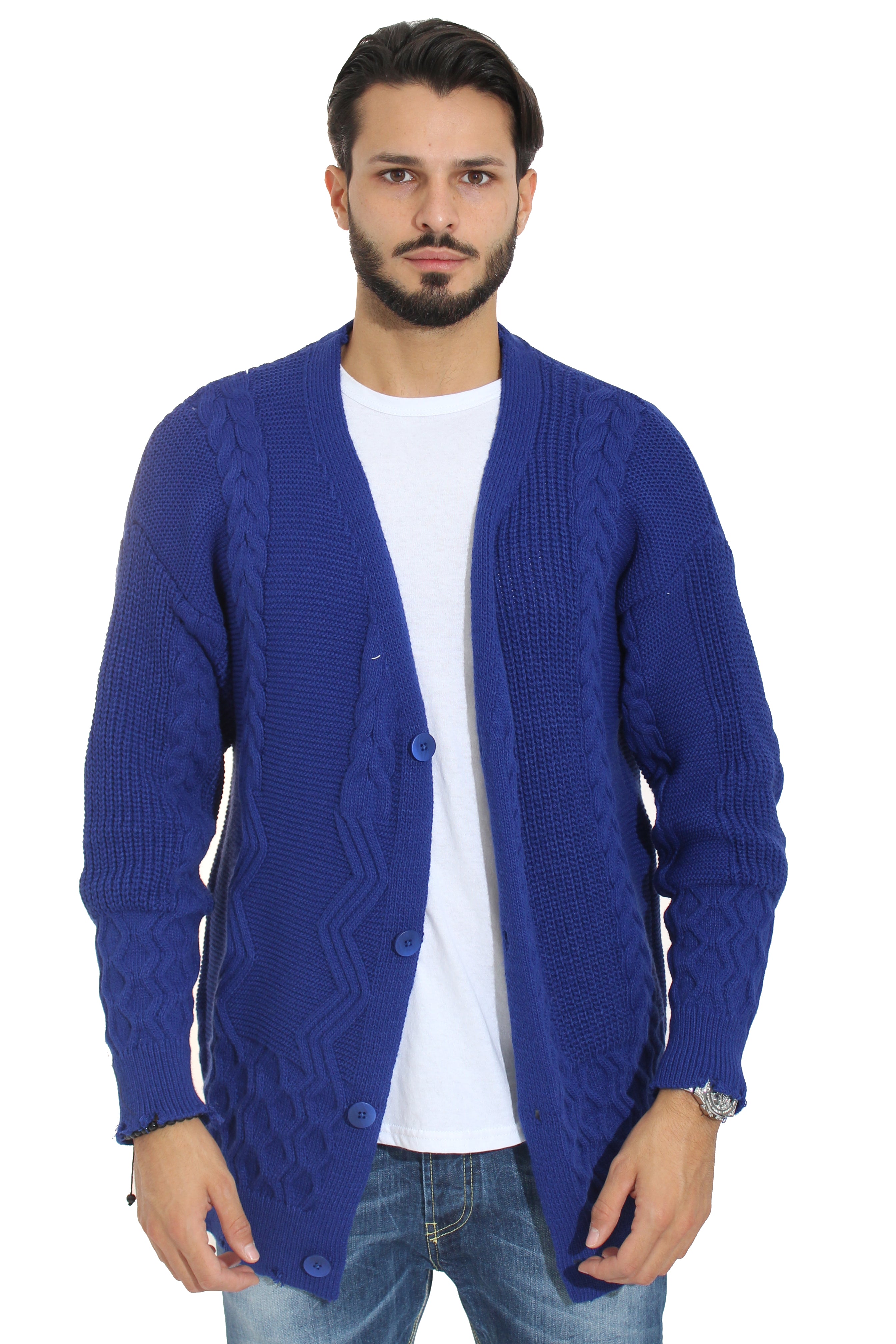 Maglione Cardigan Uomo Giacca a Maglia Over Size Art. Mg63