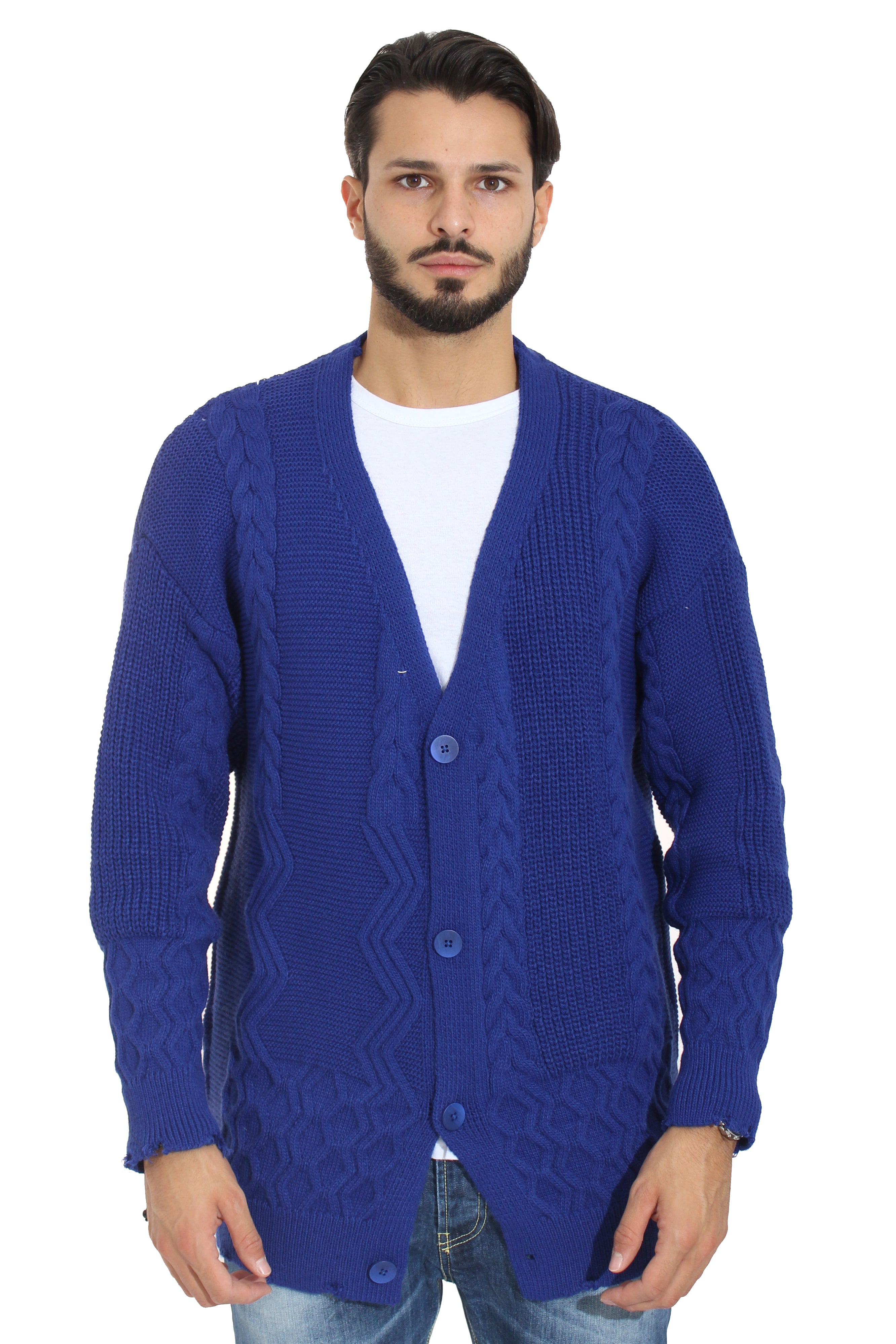 Maglione Cardigan Uomo Giacca a Maglia Over Size Art. Mg63