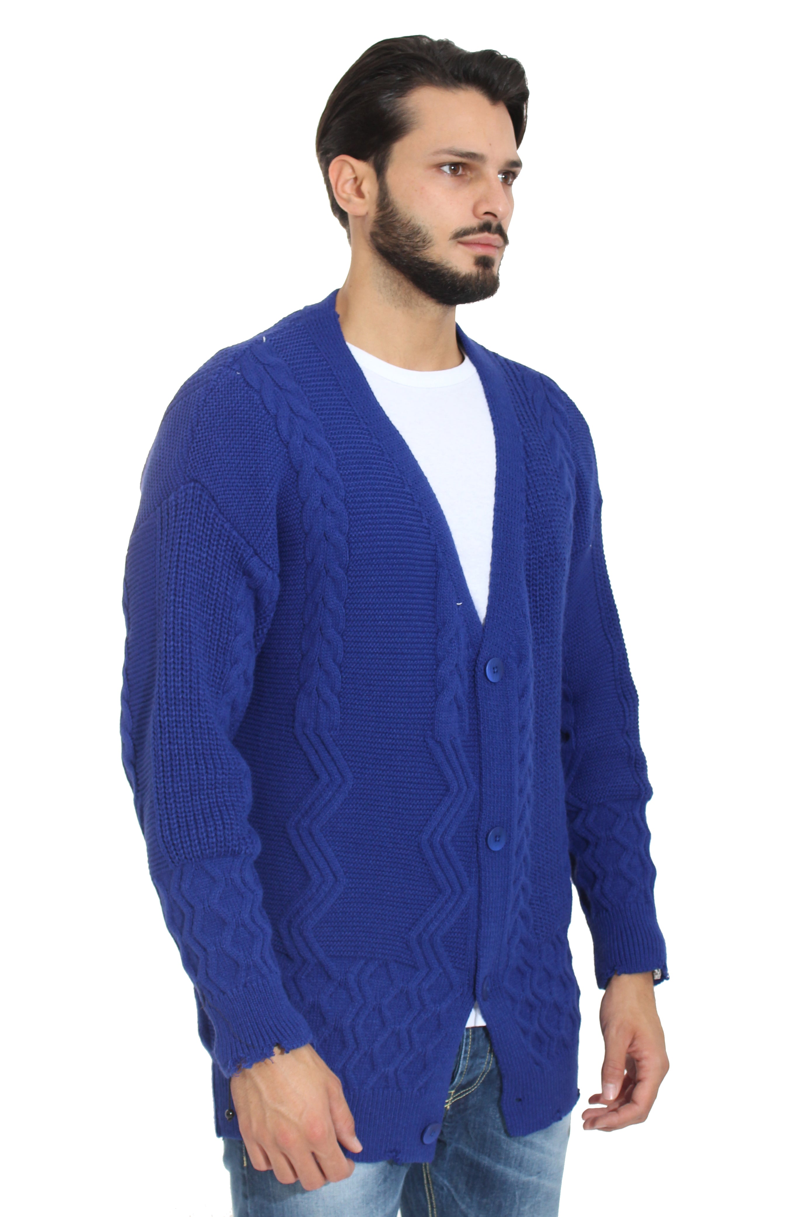 Maglione Cardigan Uomo Giacca a Maglia Over Size Art. Mg63