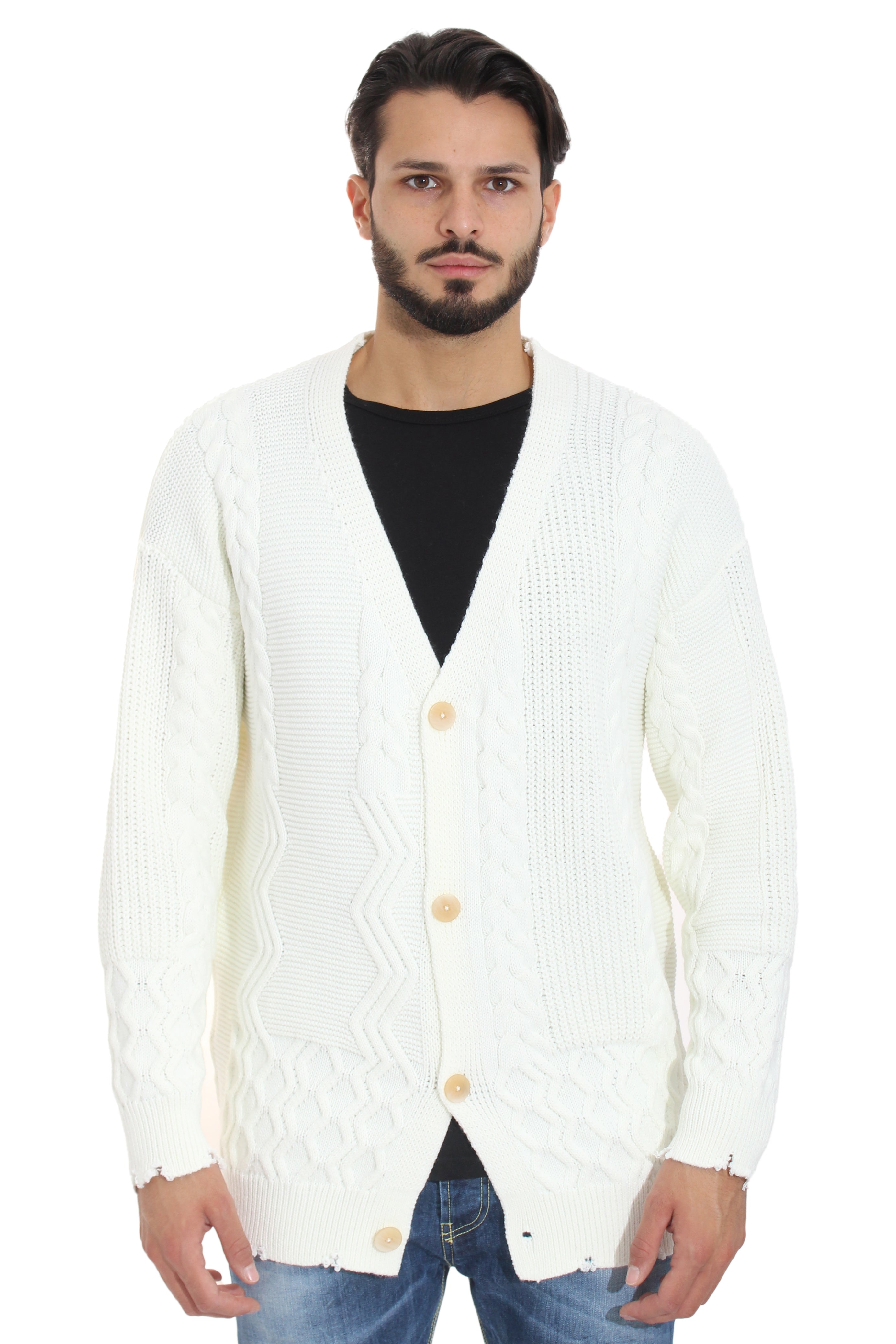 Maglione Cardigan Uomo Giacca a Maglia Over Size Art. Mg63