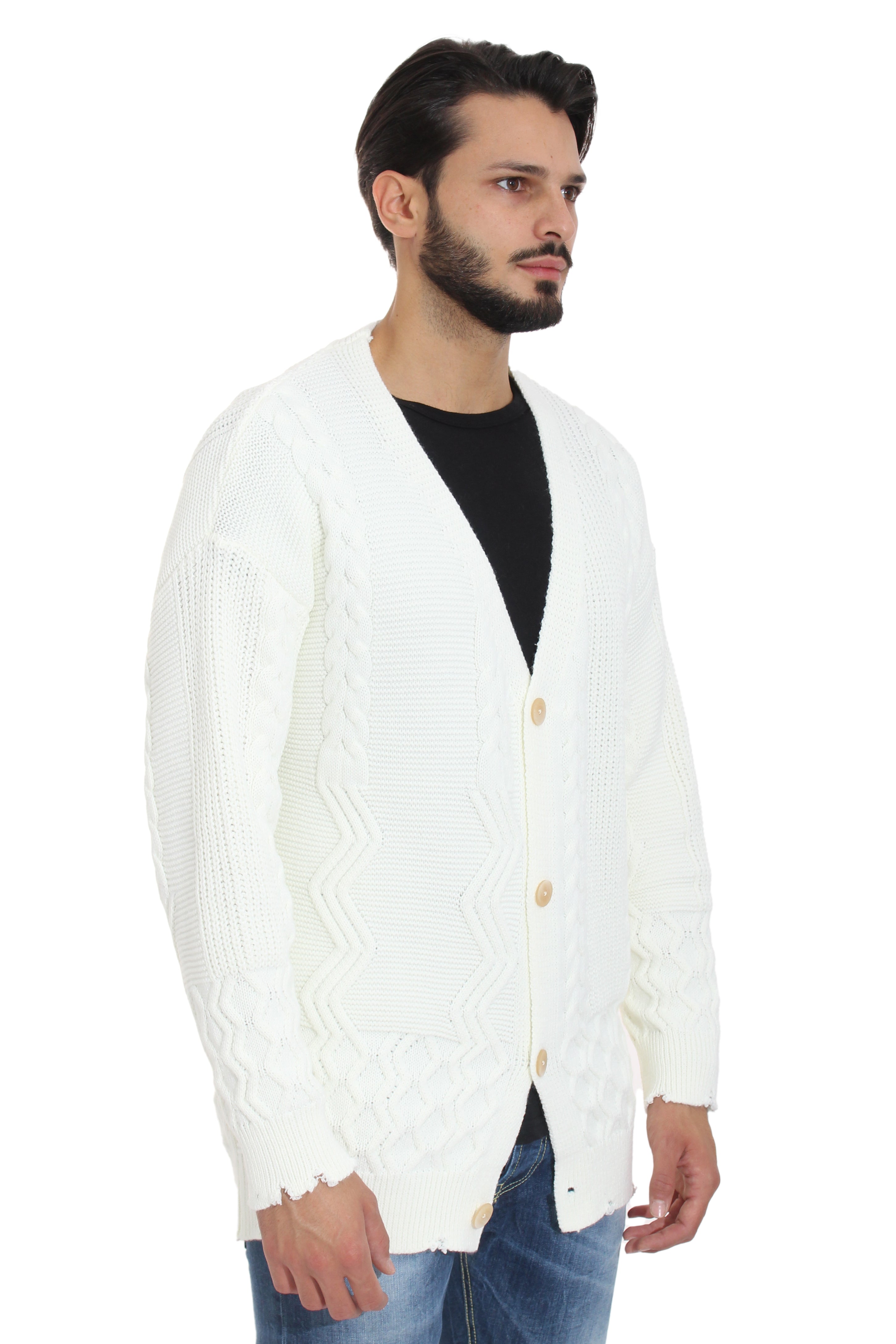 Maglione Cardigan Uomo Giacca a Maglia Over Size Art. Mg63