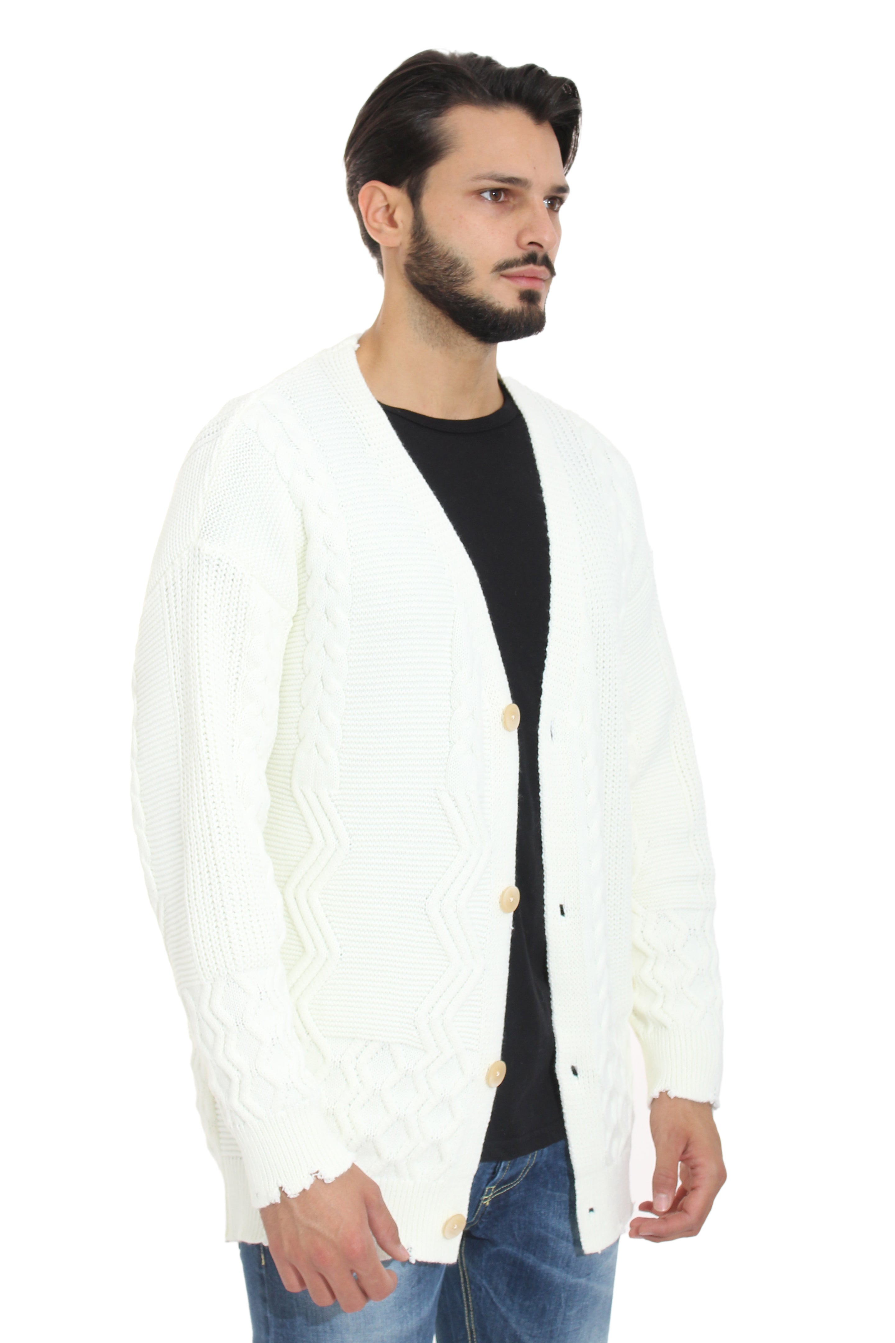 Maglione Cardigan Uomo Giacca a Maglia Over Size Art. Mg63