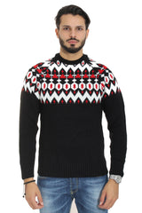 Maglione Uomo Pullover Girocollo Fantasia Rombi Art. Mg65