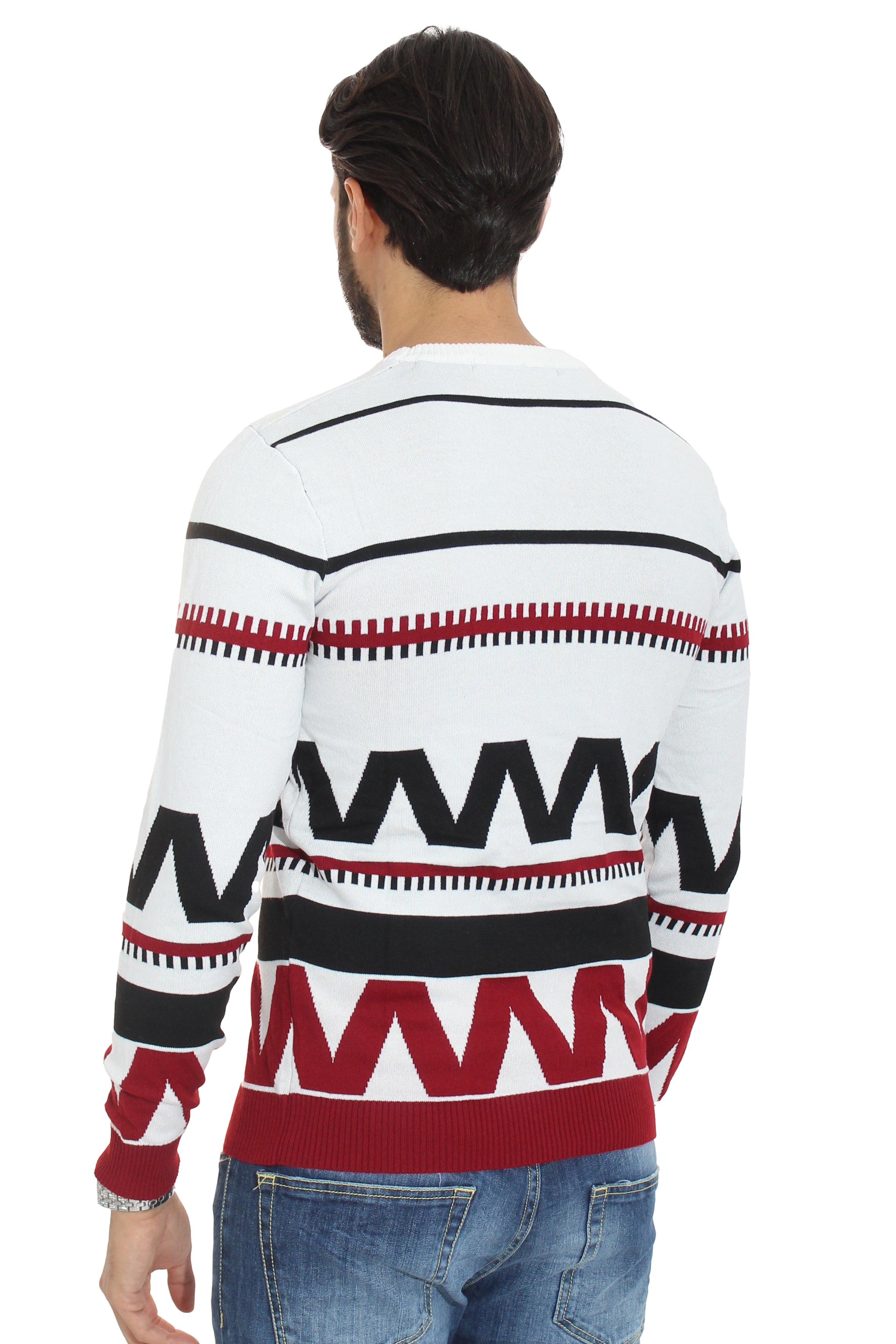 Maglione Uomo Pullover Girocollo Fantasia Art. Mg64