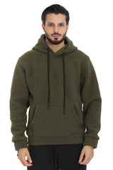 Felpa Uomo Teddy Ecopelliccia Con Cappuccio Art. Fe68 
