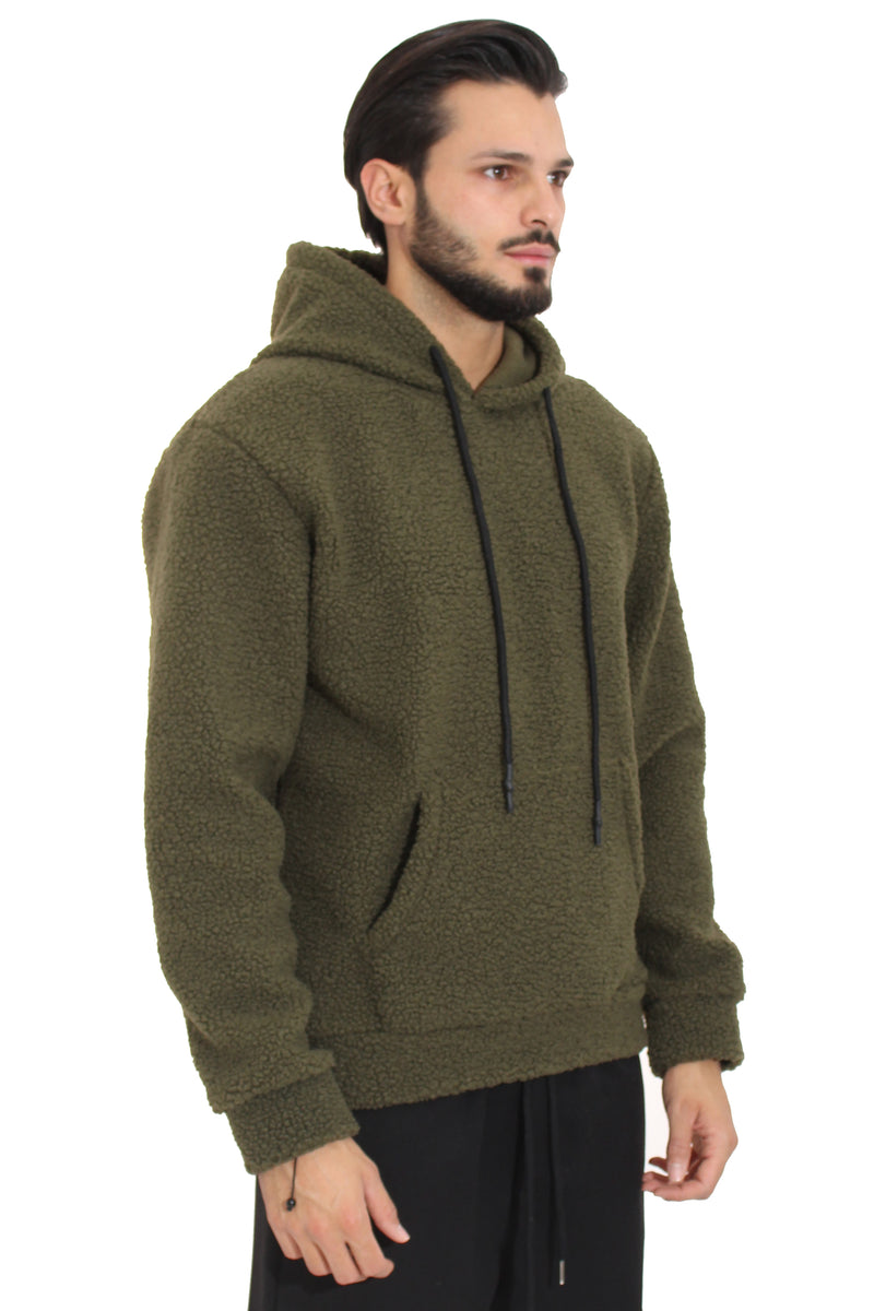 Felpa Uomo Teddy Ecopelliccia Con Cappuccio Art. Fe68 – 92 Fashion Shop