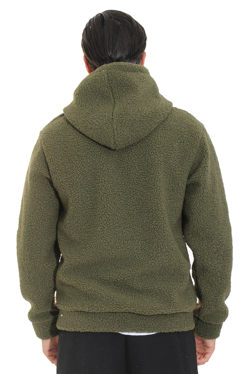 Felpa Uomo Teddy Ecopelliccia Con Cappuccio Art Fe68 92 Fashion Shop