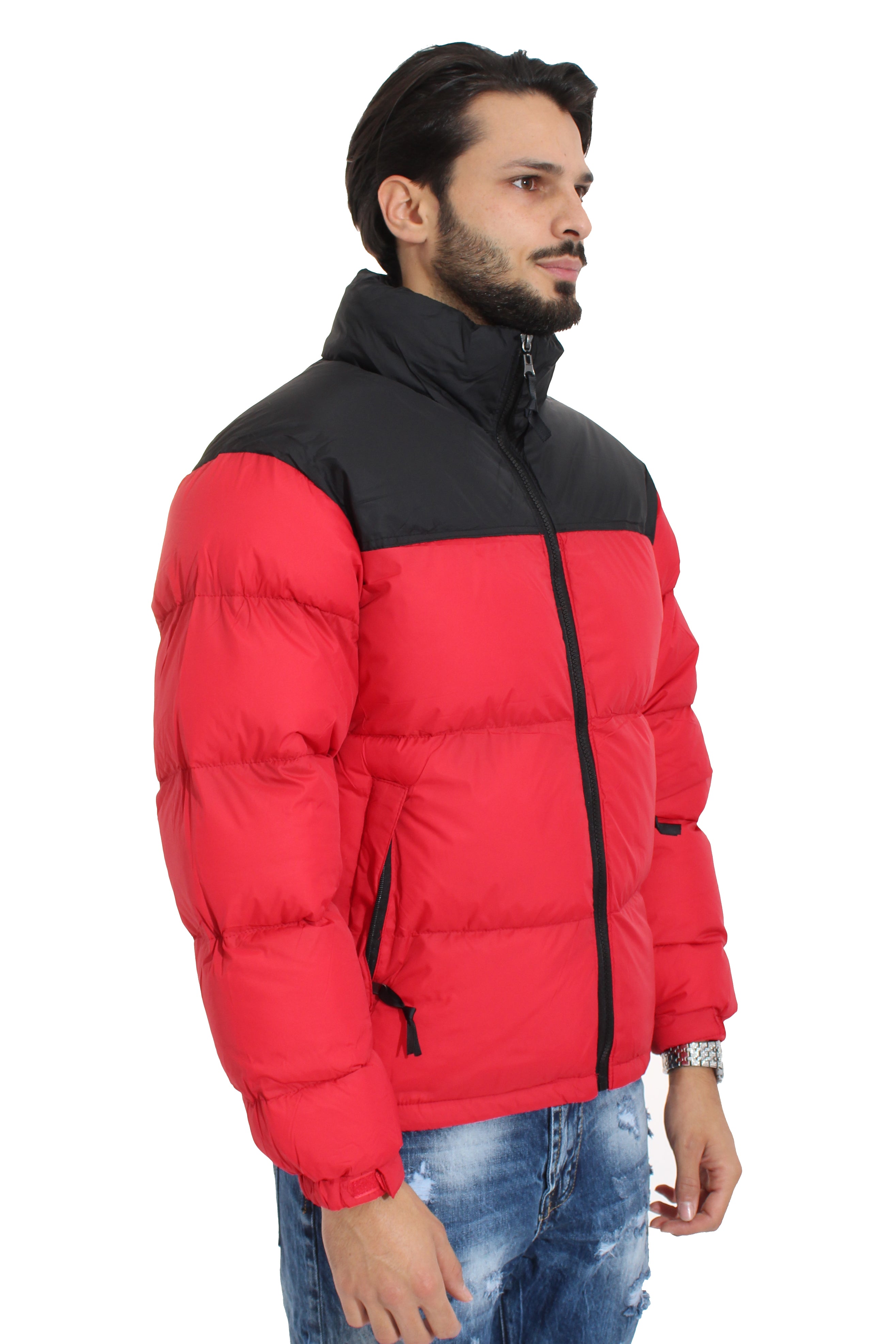 Giubbotto Uomo Bomber Bicolore Collo Alto Art. Gb84