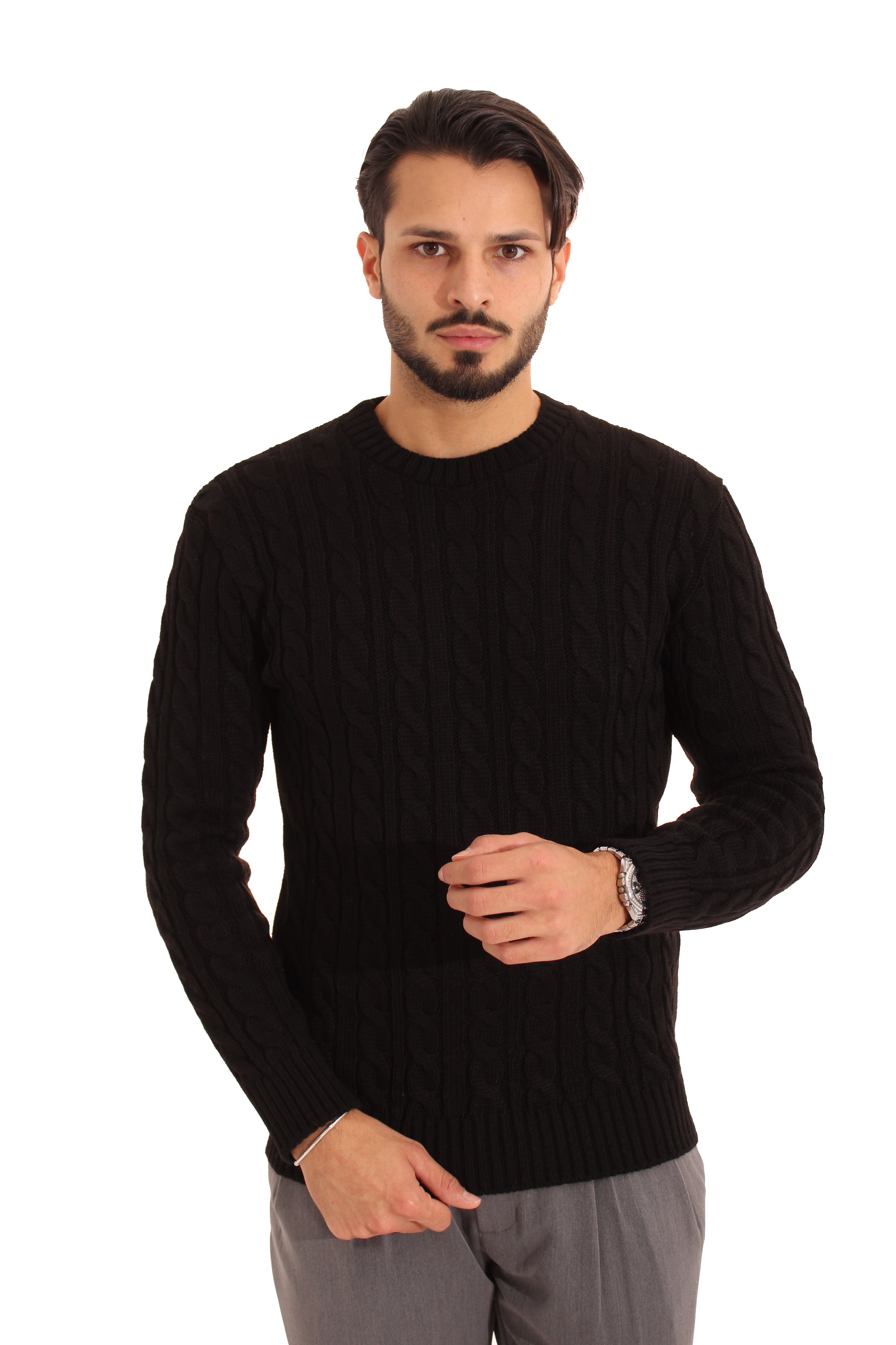 Maglione Uomo Pullover Fantasia Intreccio Art. Mg73