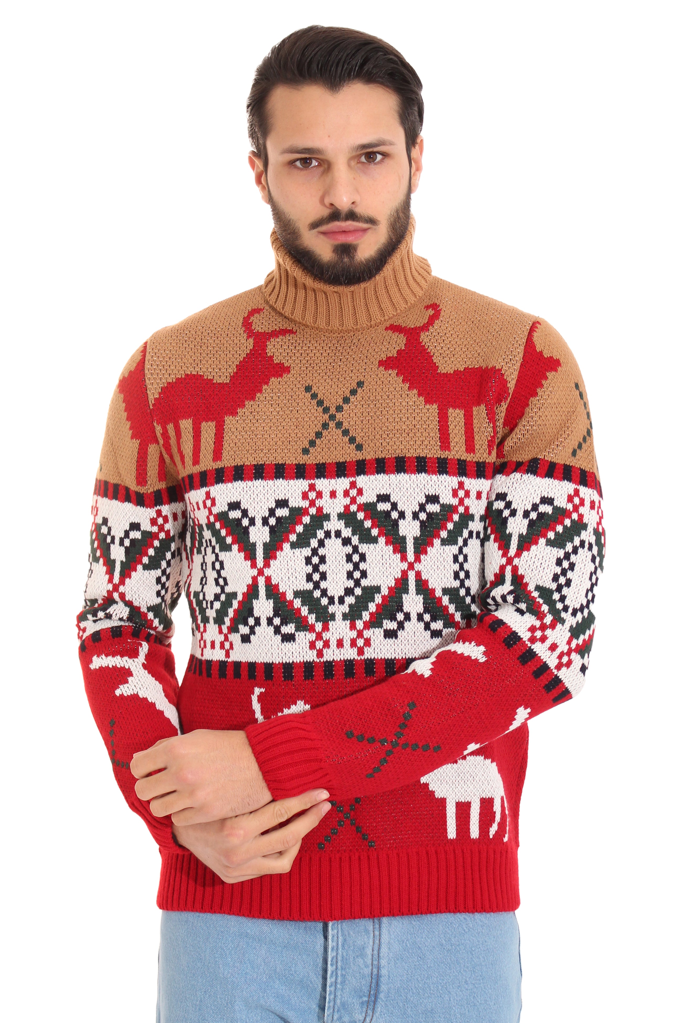 Maglione Dolcevita Uomo Collo Alto Christmas Art. Mg81