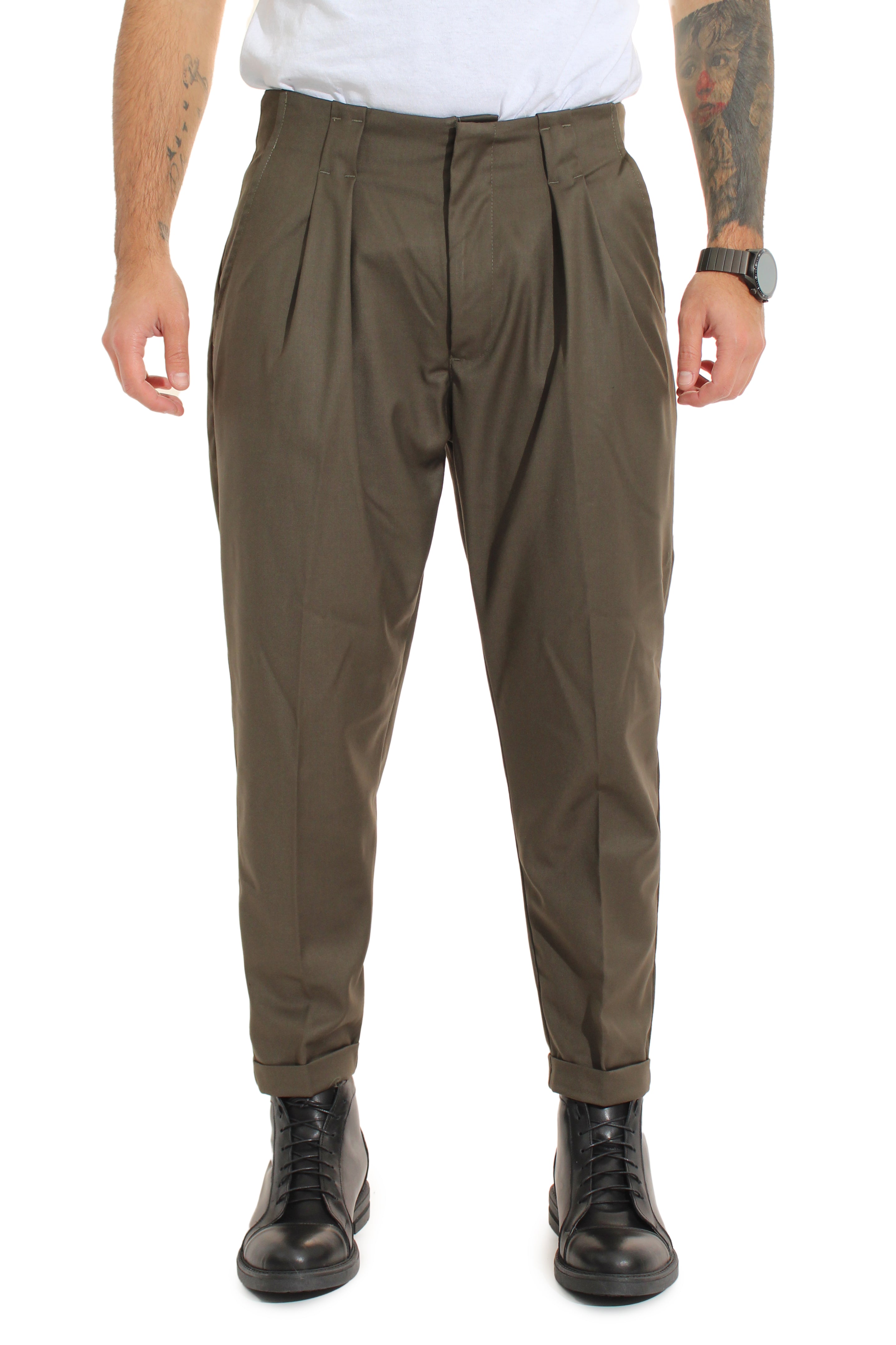 Pantalone Uomo Cavallo Basso Pinces Art. Pt112