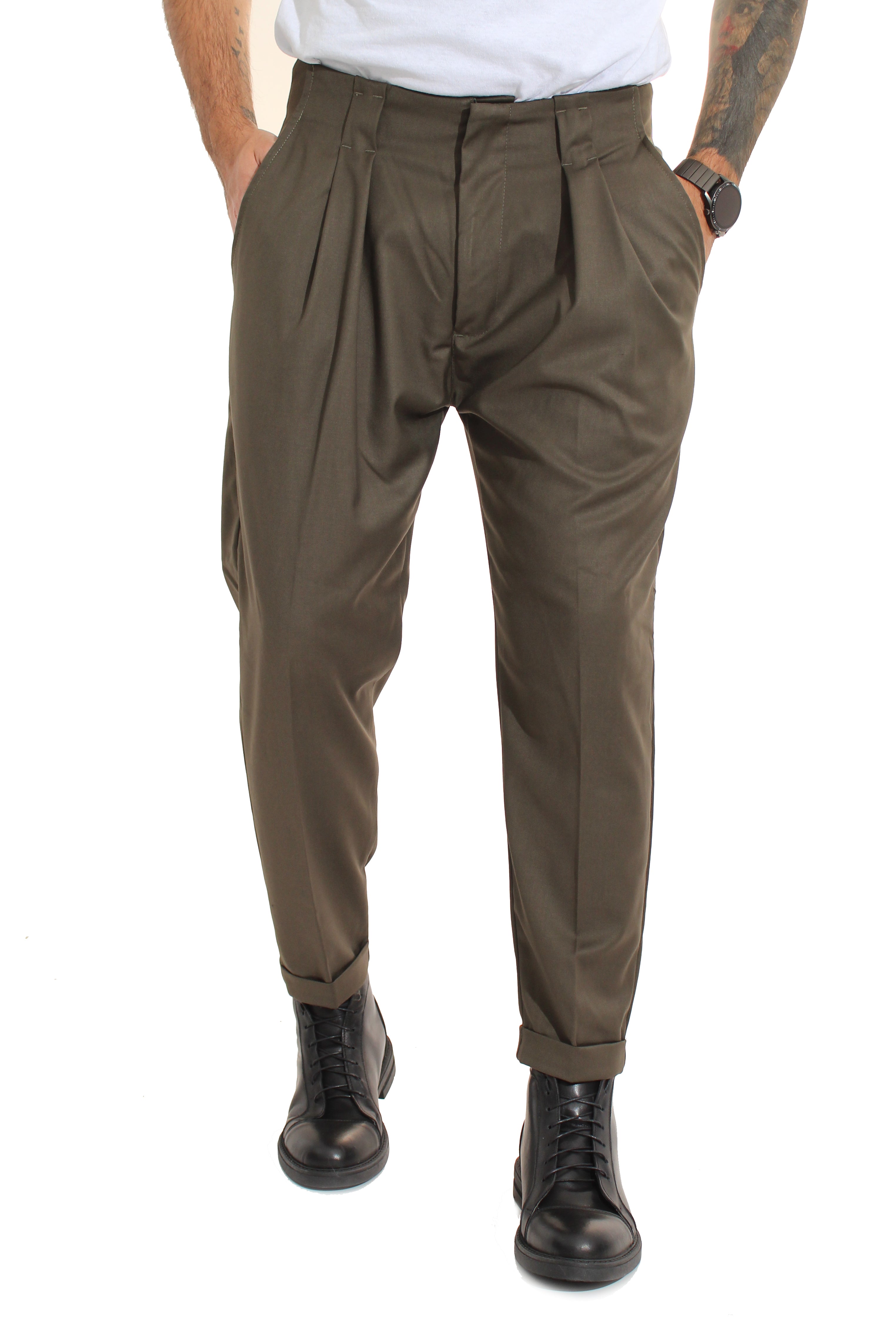 Pantalone Uomo Cavallo Basso Pinces Art. Pt112