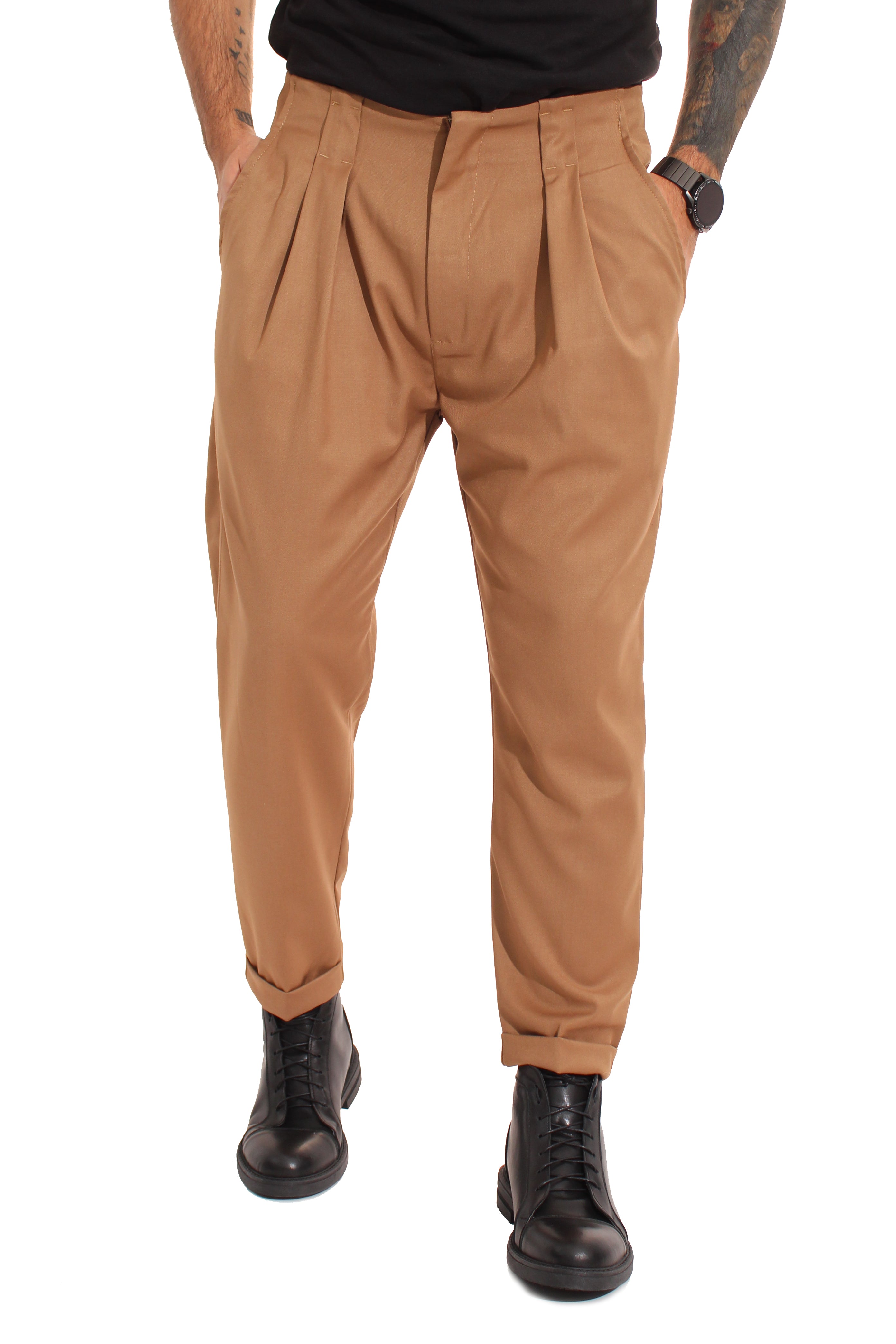 Pantalone Uomo Cavallo Basso Pinces Art. Pt112