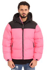 Giubbotto Uomo Bicolore Bomber Con Cappuccio Art. Gb86