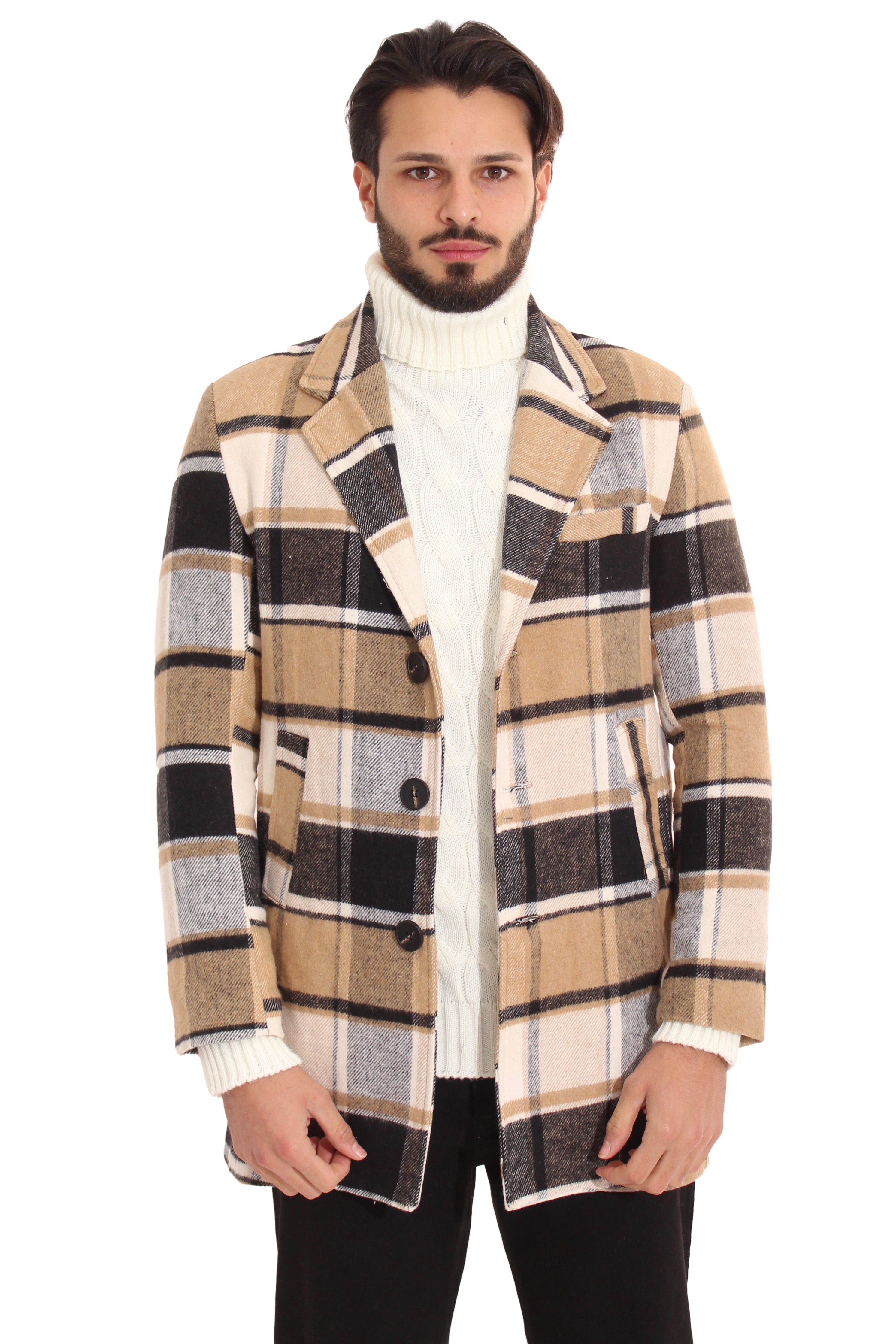 Cappotto Uomo Scozzese Fantasia Quadri Art. Cp23